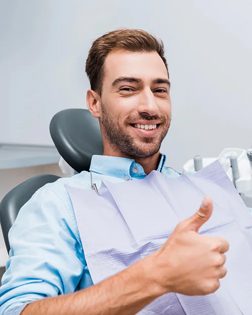 adult patient in orthodontist office - ehrmantrout orthodontics