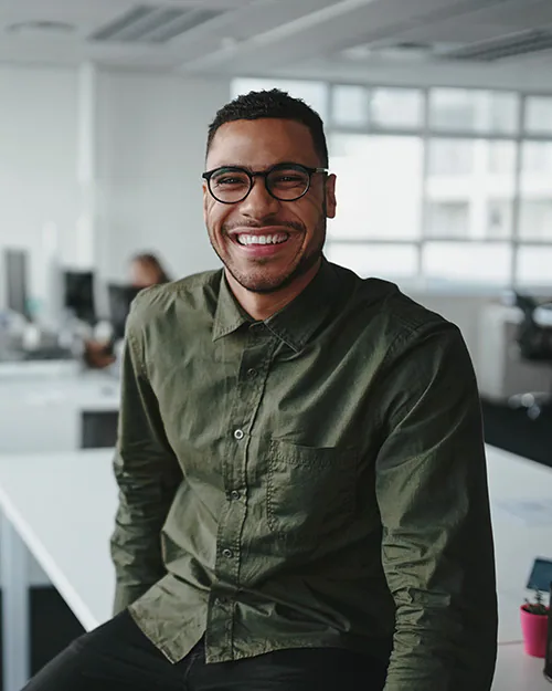 professional adult smiling