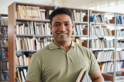 adult patient smiling in public with confidence