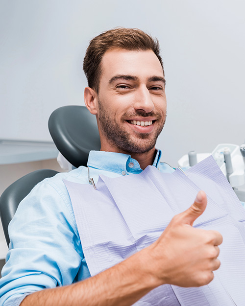 adult patient in orthodontist office - ehrmantrout orthodontics